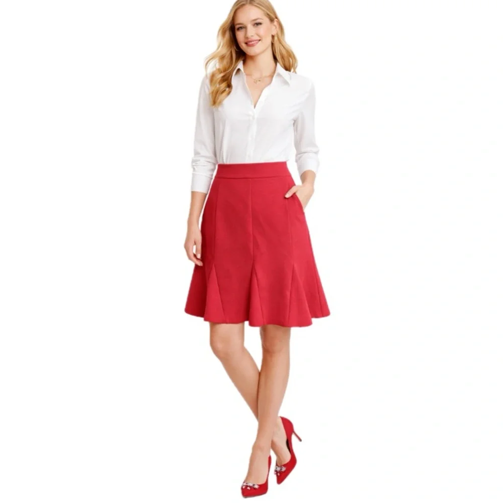 Banana republic,  fuchsia Flared Women's Skirt, Size 8